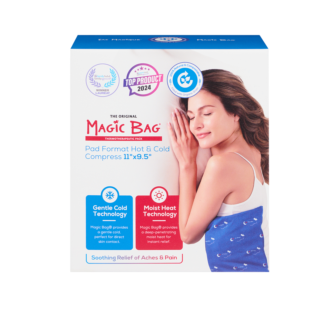 Magic Bag Pad Hot & Cold Compress for pain relief in larger areas like back and abdomen.