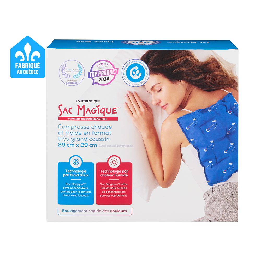 Magic Bag Extra Large Pad Hot & Cold Compress for pain relief, suitable for abdomen, back, shoulders, and thighs.