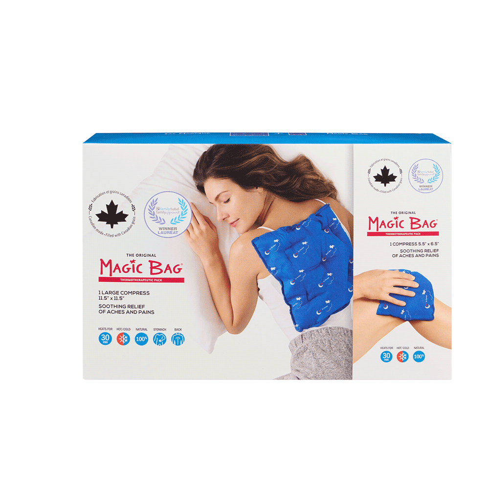 Magic Bag Bonus Pack with XL Pad and Travel Compress for versatile pain relief.