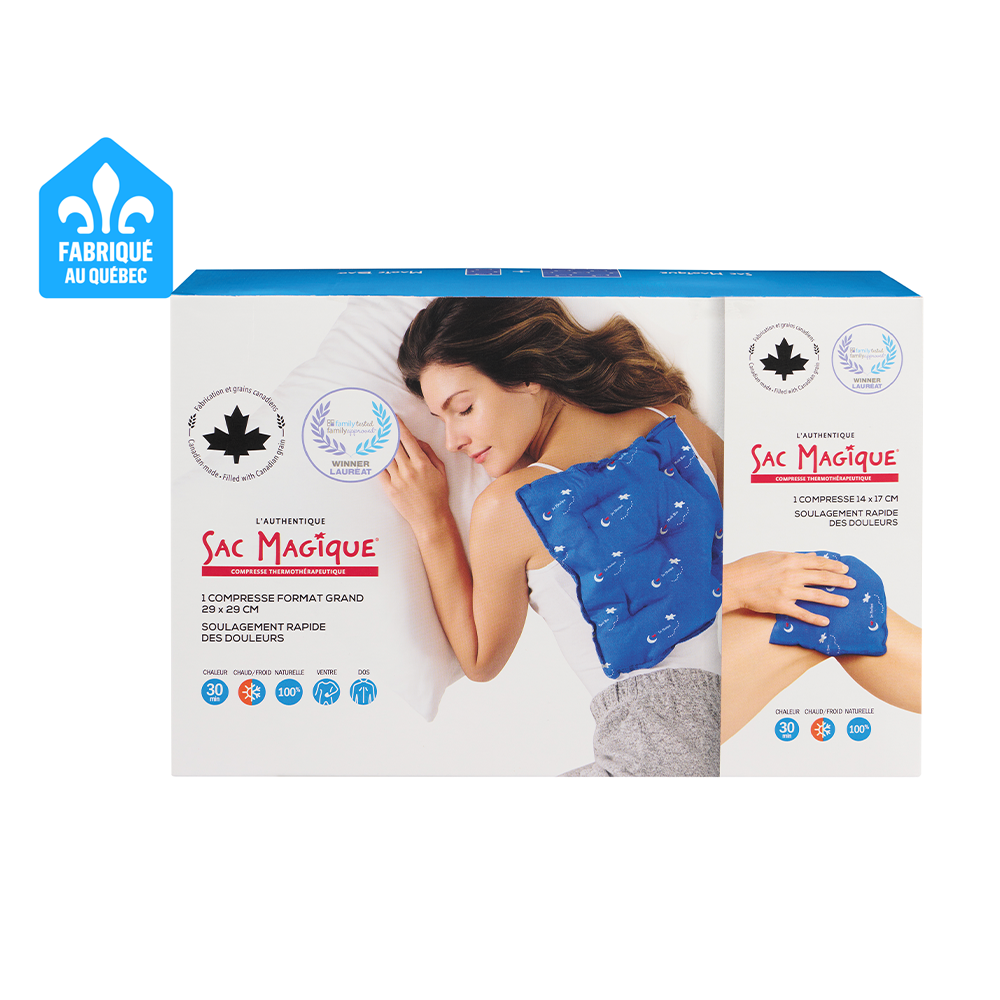 Magic Bag Bonus Pack with XL Pad and Travel Compress for hot and cold therapy.