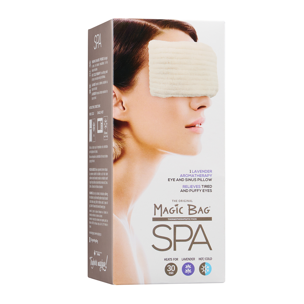 Magic Bag SPA Lavender Aromatherapy Eye and Sinus Pillow in packaging.