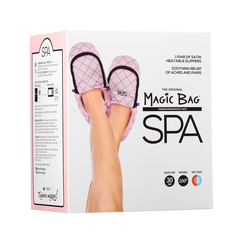 Magic Bag SPA Satin Pink Heatable Slippers