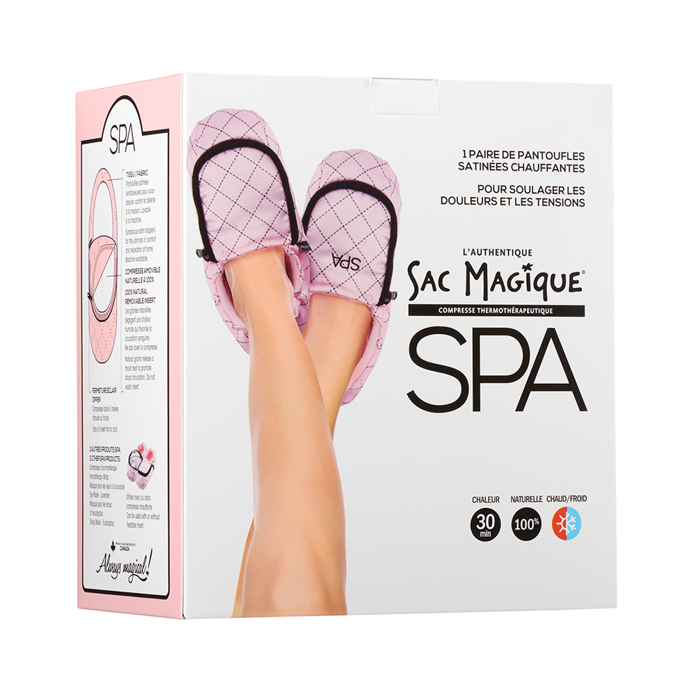 Magic Bag SPA Satin Pink Heatable Slippers