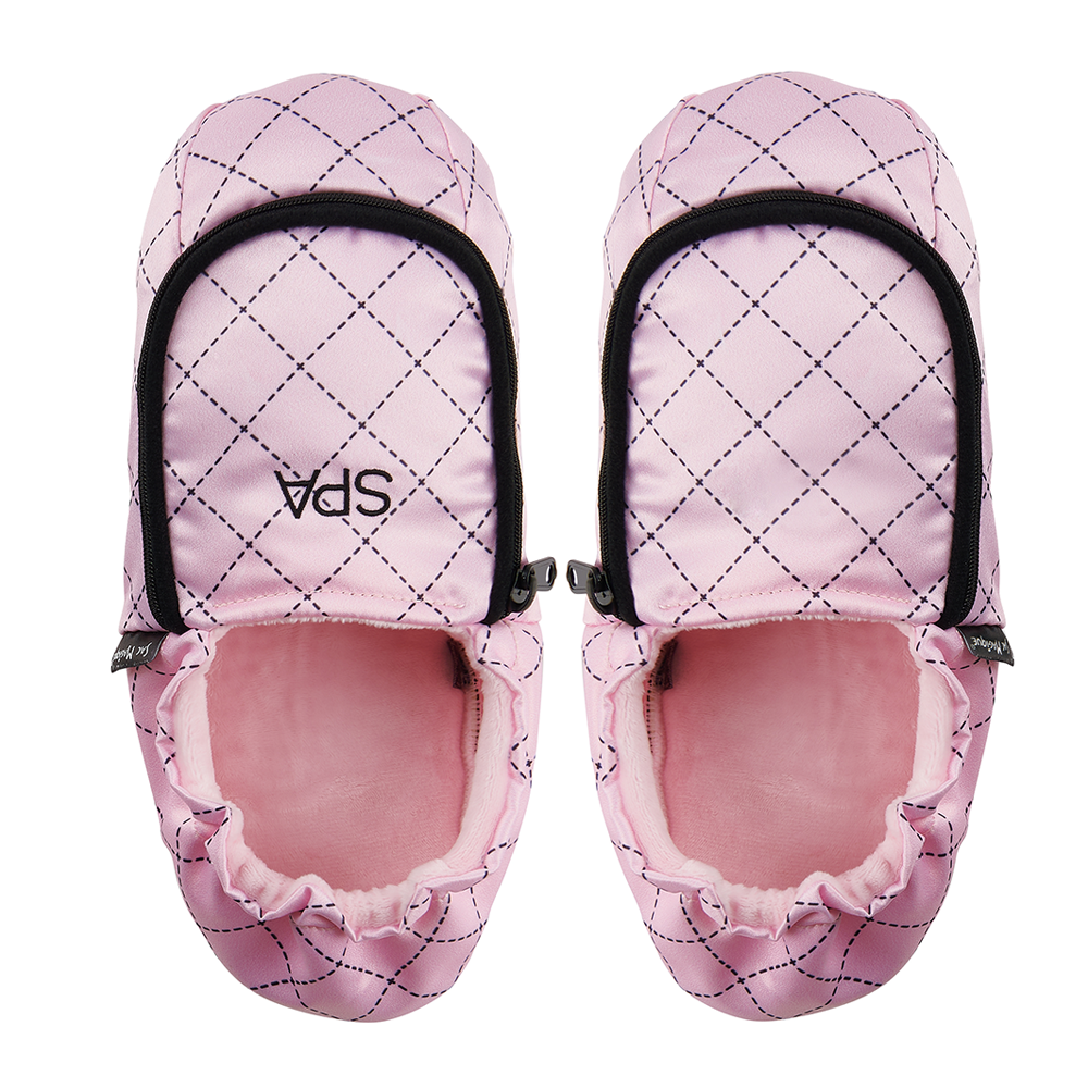 Magic Bag SPA Satin Pink Heatable Slippers