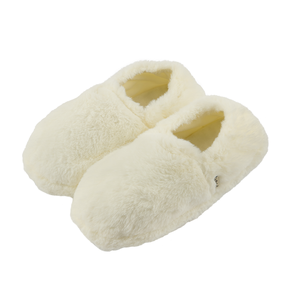 Magic Bag SPA Ivory Plush Heatable Slippers