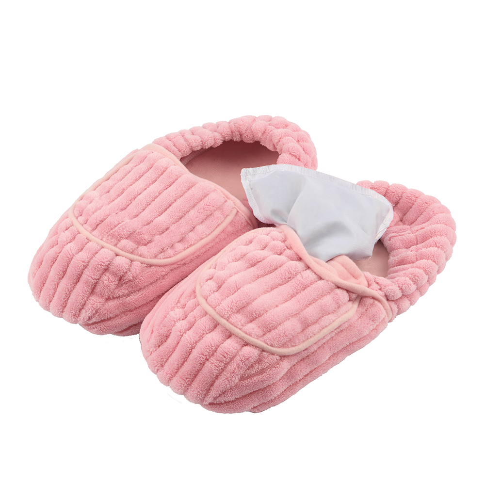 Magic Bag SPA Pink Plush Heatable Slippers