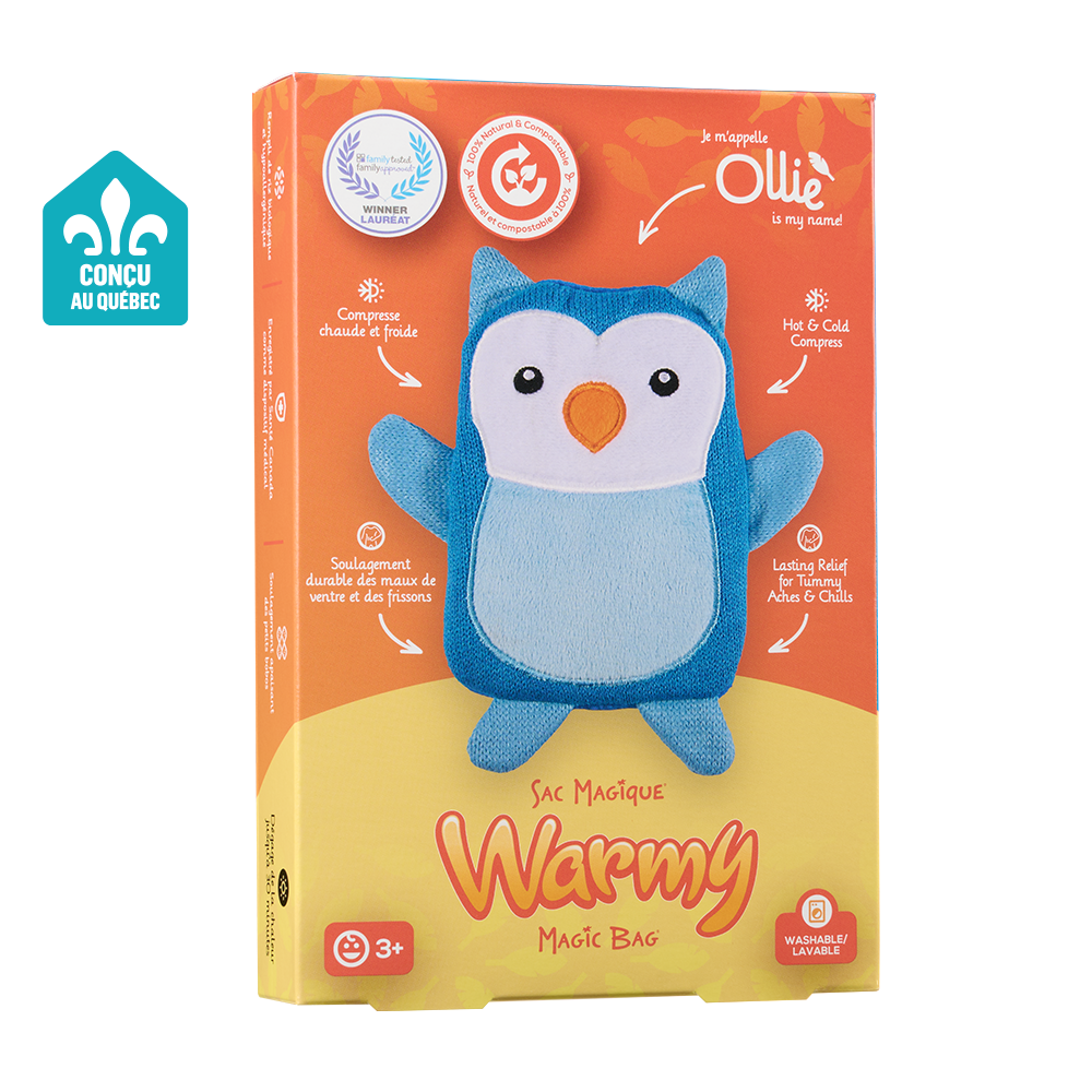 Sac Magique Warmy Ollie le hibou compresse chaude/froide