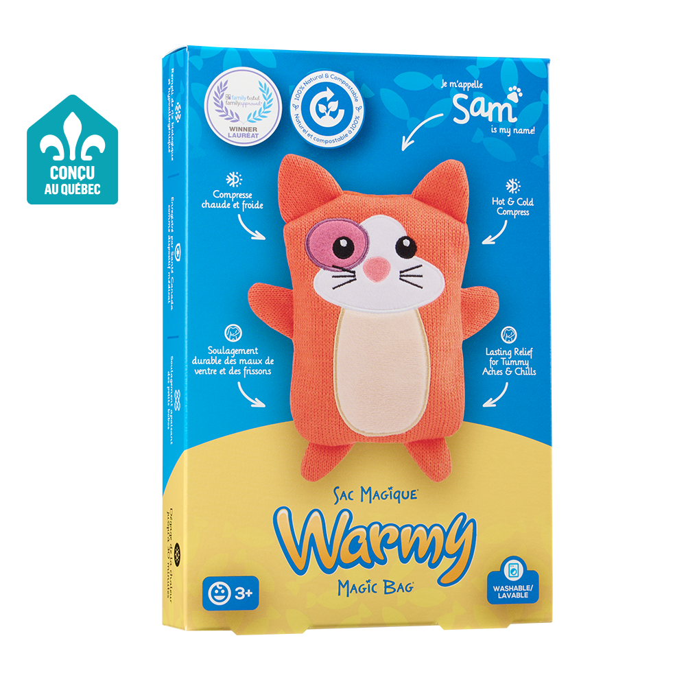 Sac Magique Warmy Sam le chat compresse chaude / froide