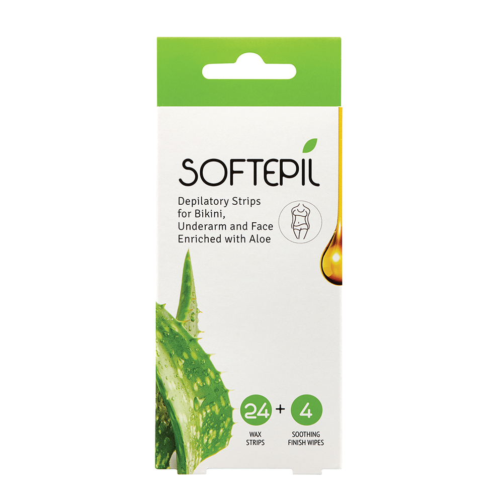 Depilatory Strips For Bikini, Underarm And Face Enriched With Aloe Vera - SoftEpil