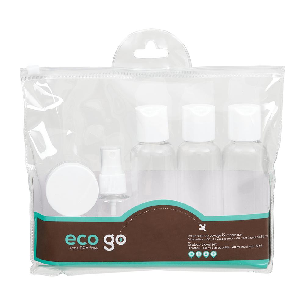 Toiletries Travel Set ( 6 Pieces assorted) Eco-Go