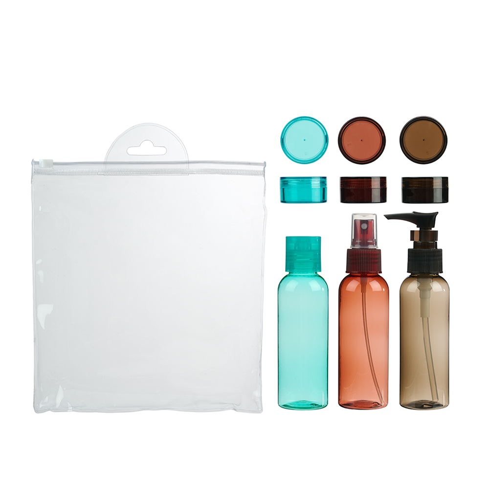 Toiletries Travel Set  6 Piece - 3 Bottles & 3 Jars Eco-Go