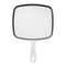 A simple Vie Art rectangular white mirror with a handle 