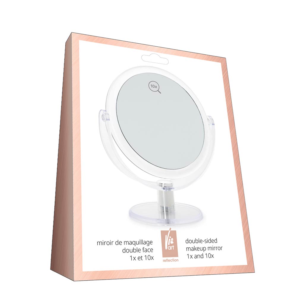 Reversible Tabletop magnifying Mirror 1X & 10X - Vie Art