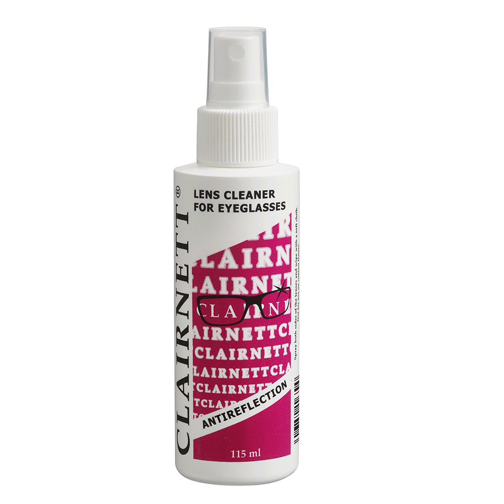 Antireflextion lens cleaner spray