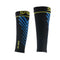 Supporo Manchons de compression sport unisexe noir et bleu 20-30 mmHg