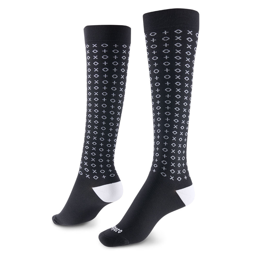 Supporo Tic-Tac-Toe Print Compression Socks 15-20 mmHg