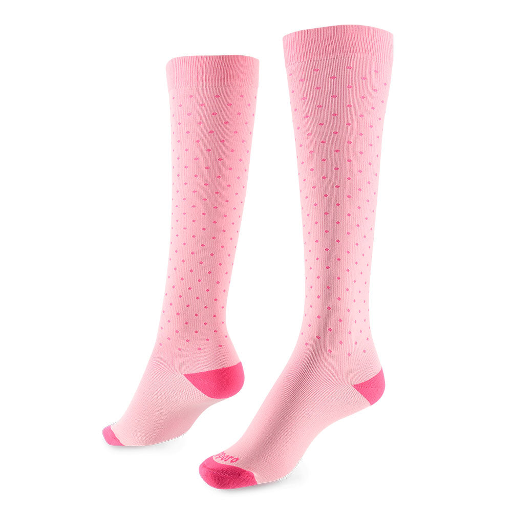 Supporo Pink Polka-Dot Compression Socks 15-20mmHg