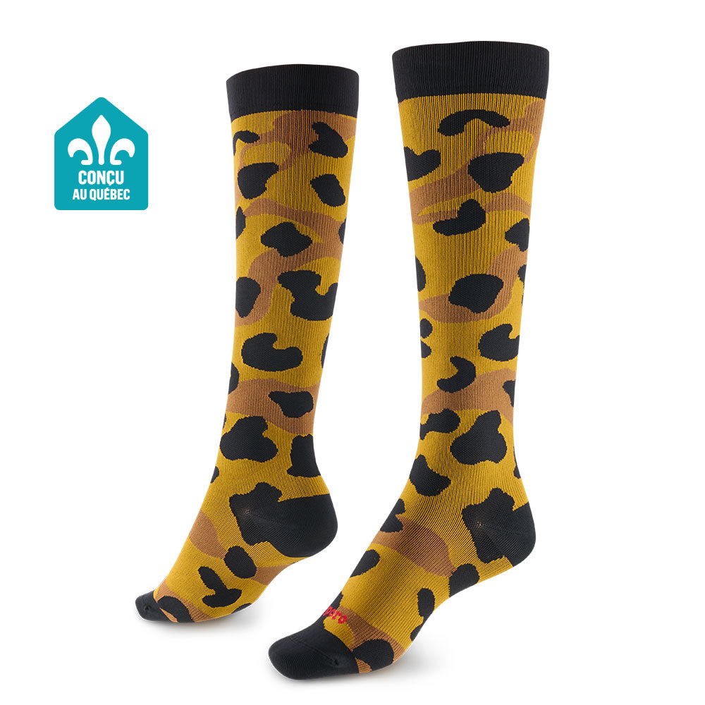 Supporo Unisex Leopard Compression Socks, 15-20mmHg