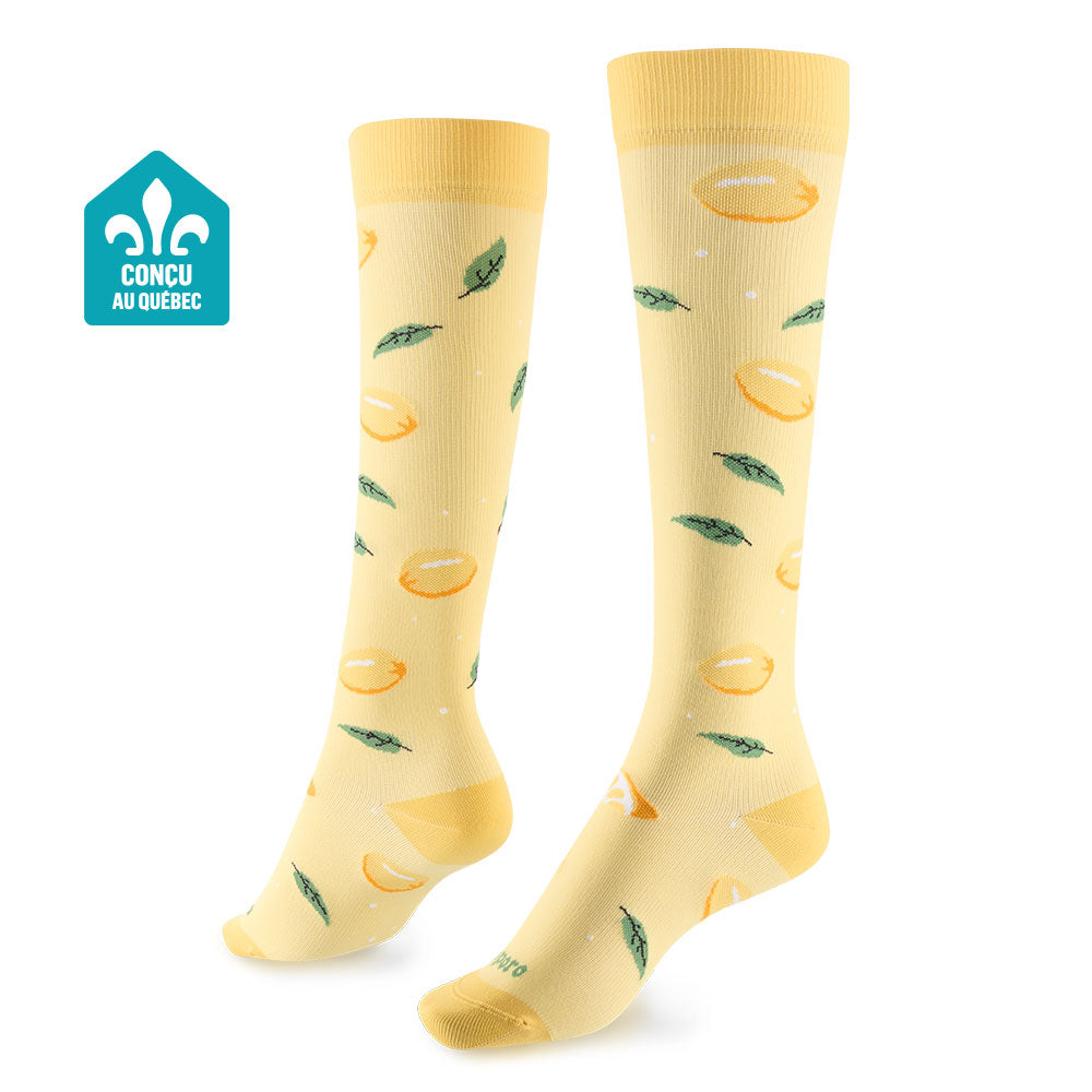 Supporo Unisex Lemonade Compression Socks, 15-20mmHg