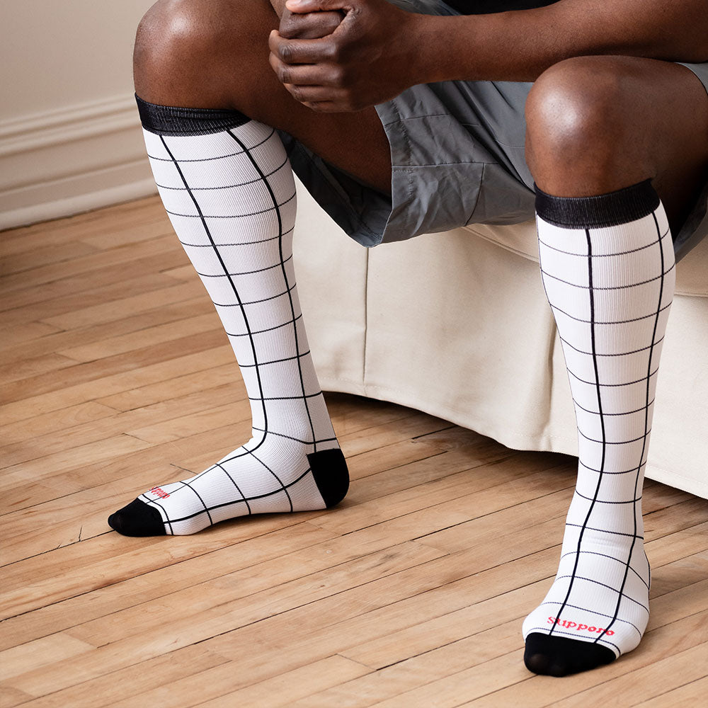 Supporo Unisex Checkered Compression Socks 15-20mmHg