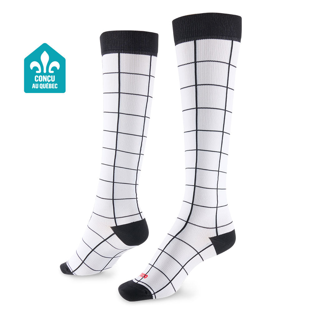 Supporo Unisex Checkered Compression Socks 15-20mmHg