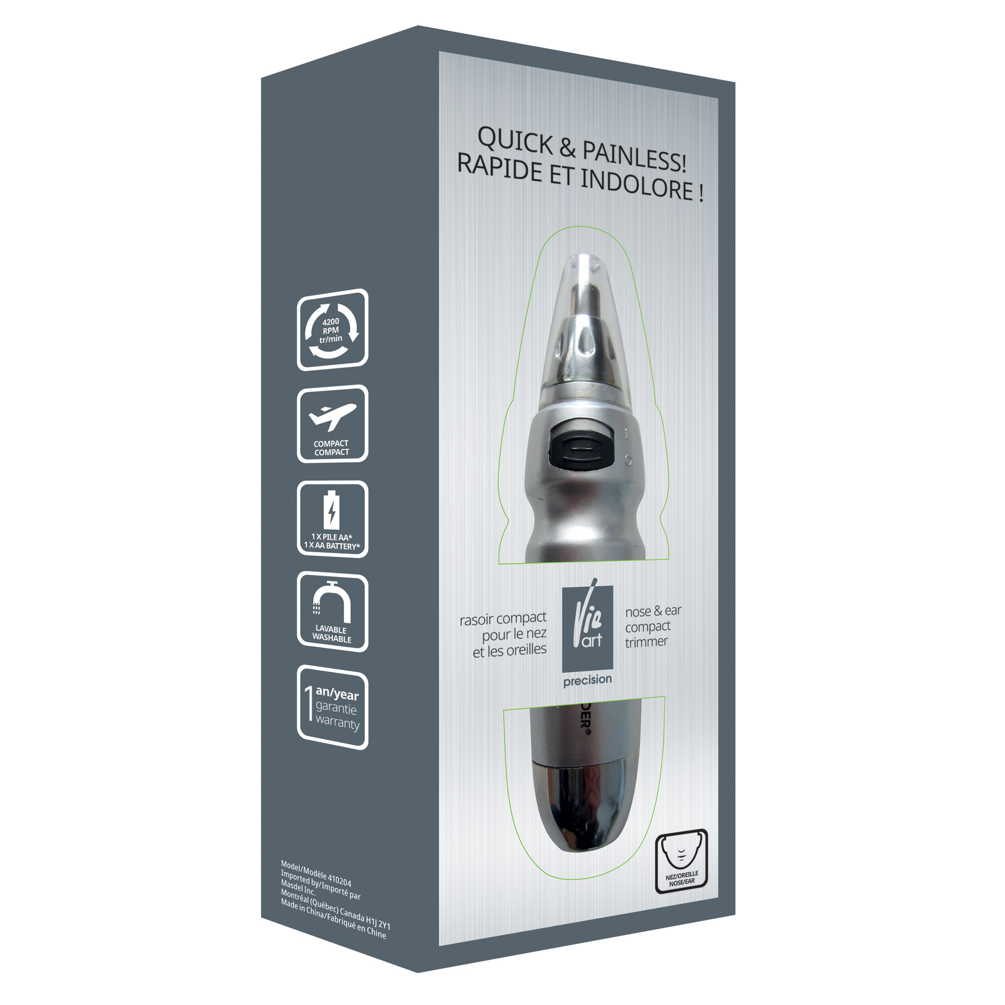 Nose and ear compact trimmer