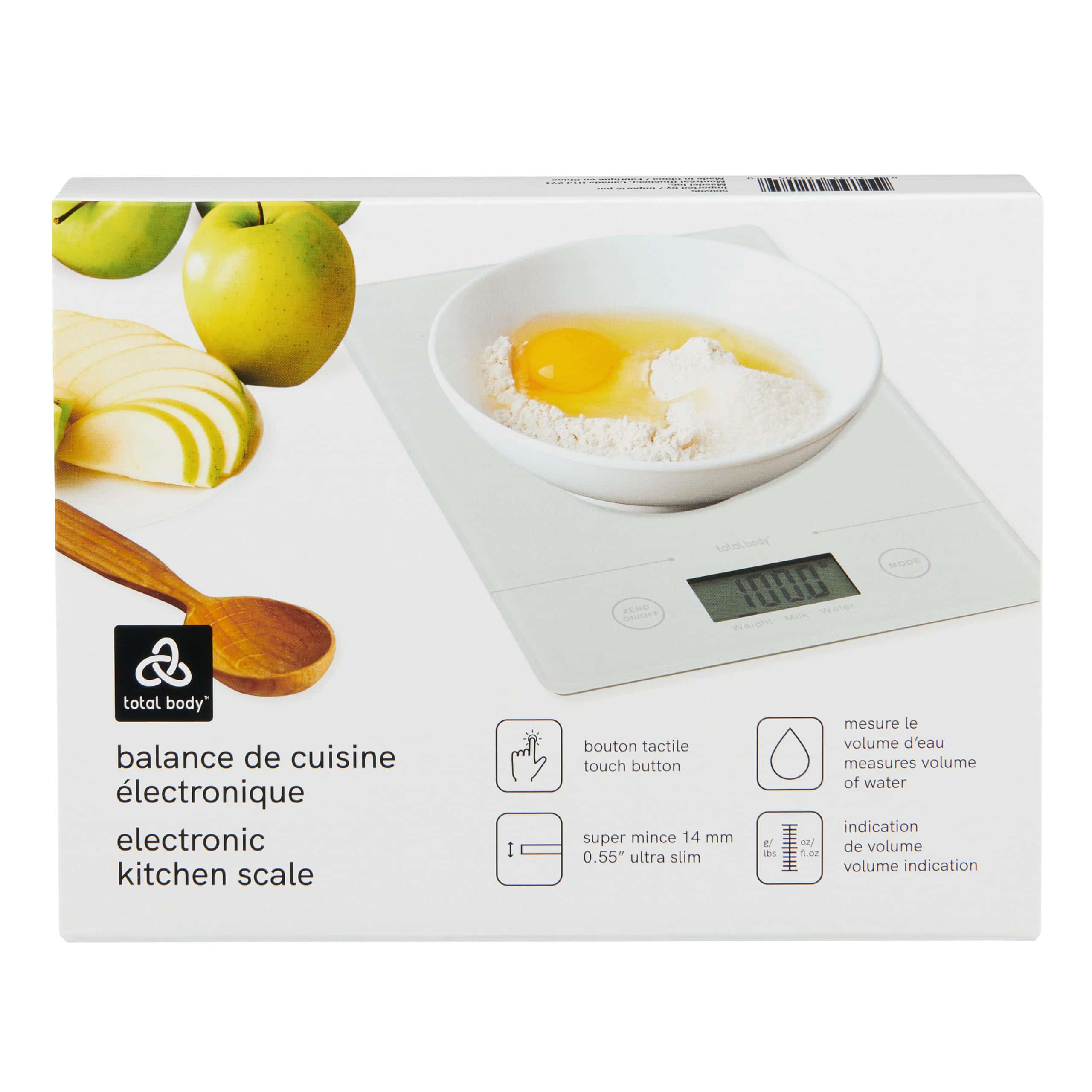 TFA Dostmann MOCHI Balance de cuisine numérique 50.2007.20 avec affichage  LCD, calcul du volume pour lait, balance alimentaire, jusqu'à 5 kg, léger,  avec tampons en caoutchouc, vert : : Cuisine et Maison