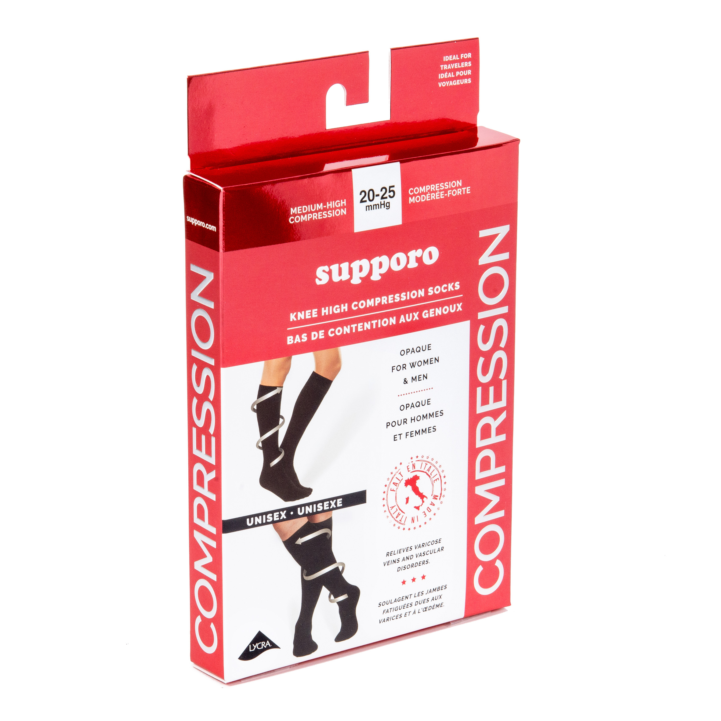 Supporo Unisex Compression Sports Socks Black and Blue